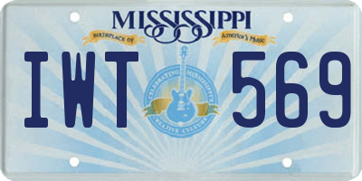 MS license plate IWT569