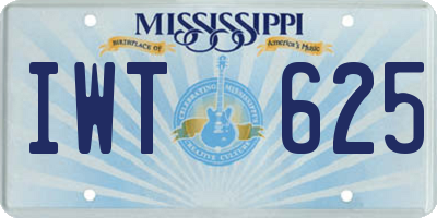 MS license plate IWT625
