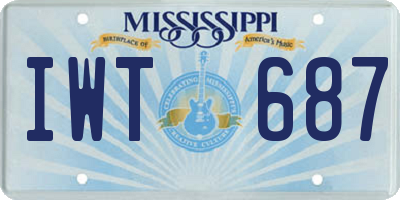 MS license plate IWT687