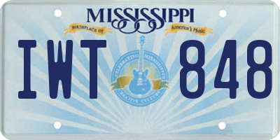 MS license plate IWT848