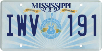 MS license plate IWV191
