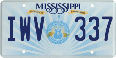 MS license plate IWV337