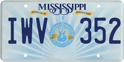MS license plate IWV352