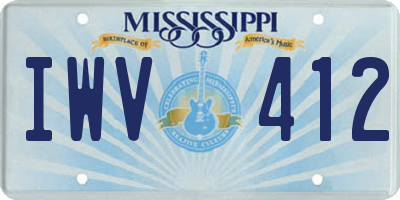 MS license plate IWV412