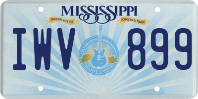 MS license plate IWV899