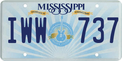 MS license plate IWW737