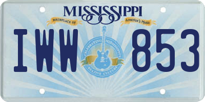 MS license plate IWW853