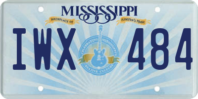 MS license plate IWX484