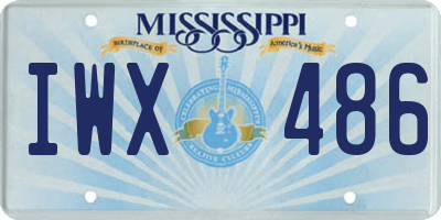 MS license plate IWX486