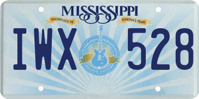 MS license plate IWX528