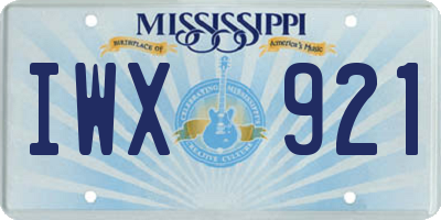 MS license plate IWX921