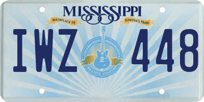 MS license plate IWZ448