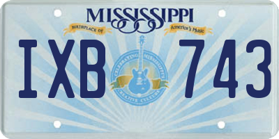 MS license plate IXB743