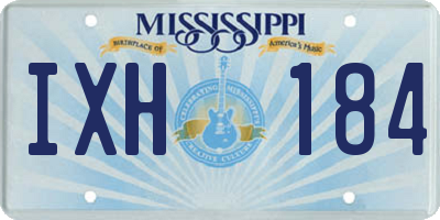 MS license plate IXH184