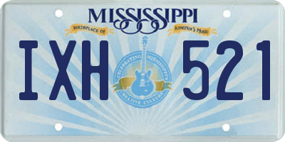 MS license plate IXH521