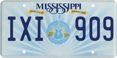 MS license plate IXI909