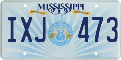 MS license plate IXJ473