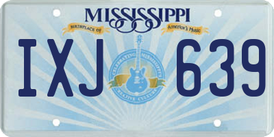MS license plate IXJ639