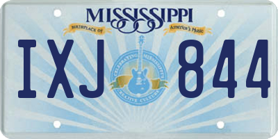 MS license plate IXJ844