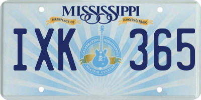 MS license plate IXK365