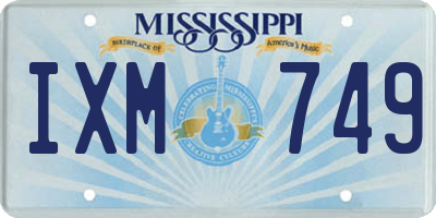 MS license plate IXM749