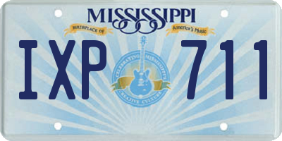 MS license plate IXP711