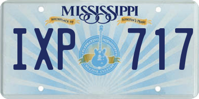 MS license plate IXP717