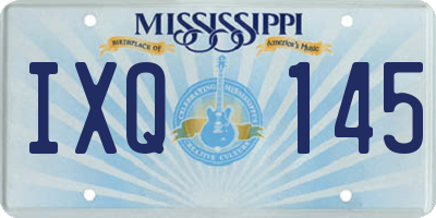 MS license plate IXQ145