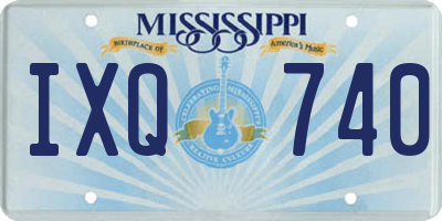 MS license plate IXQ740