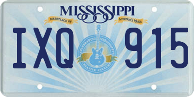 MS license plate IXQ915