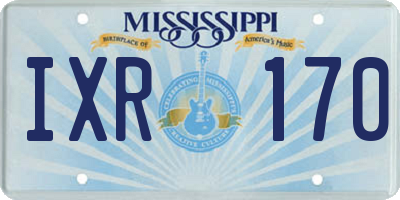 MS license plate IXR170