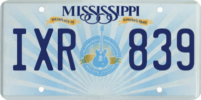 MS license plate IXR839