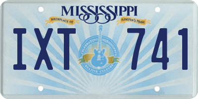 MS license plate IXT741