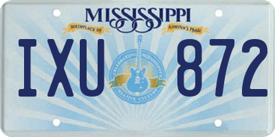 MS license plate IXU872
