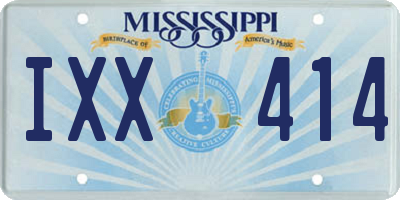 MS license plate IXX414