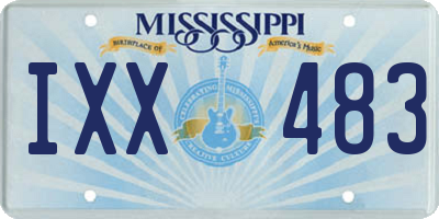 MS license plate IXX483