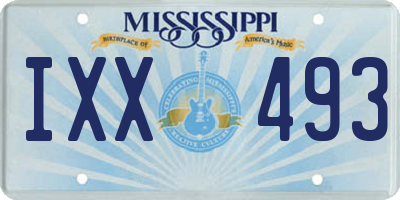 MS license plate IXX493