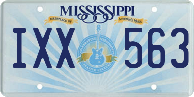 MS license plate IXX563