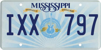 MS license plate IXX797