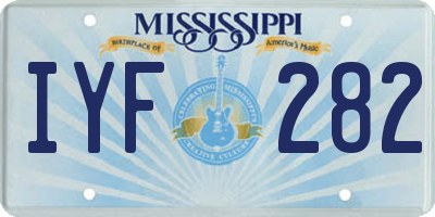 MS license plate IYF282
