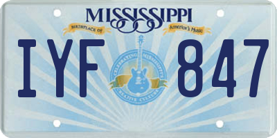 MS license plate IYF847
