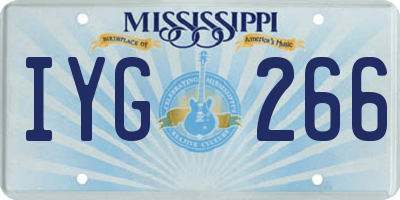 MS license plate IYG266