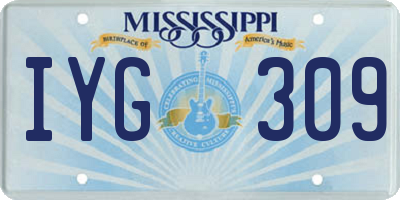 MS license plate IYG309