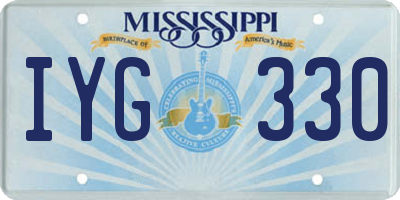 MS license plate IYG330