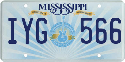 MS license plate IYG566