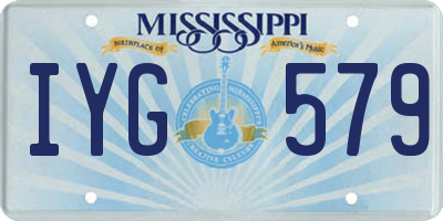 MS license plate IYG579