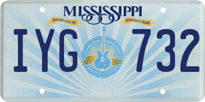MS license plate IYG732