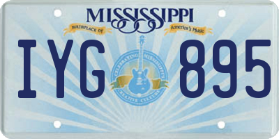 MS license plate IYG895
