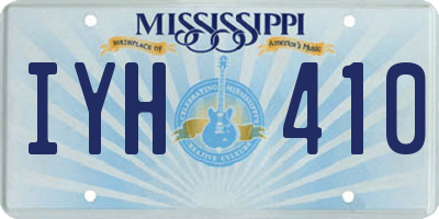MS license plate IYH410