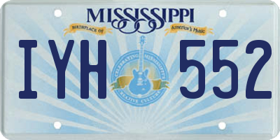 MS license plate IYH552